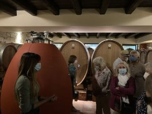 In the barrel cellar at Tetramythos
